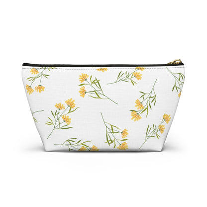 Customizable: Floral Accessory Pouch, Cute Makeup Bag, Travel Organizer, Gift for Her, Spring Flowers, Eco-Friendly Storage