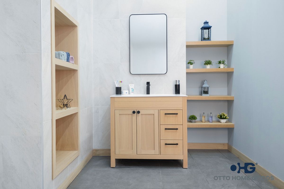 Aria Natural OAK 36" Bathroom Cabinet