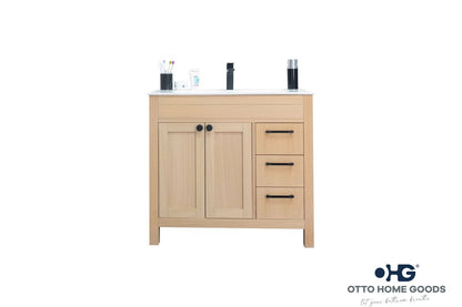 Aria Natural OAK 36" Bathroom Cabinet