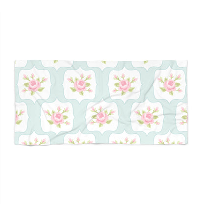 Customizable: Elegant Floral Beach Towel, Summer Accessory, Pool Party Essential, Gift for Beach Lovers, Vacation Must-Have, Outdoor Relaxation