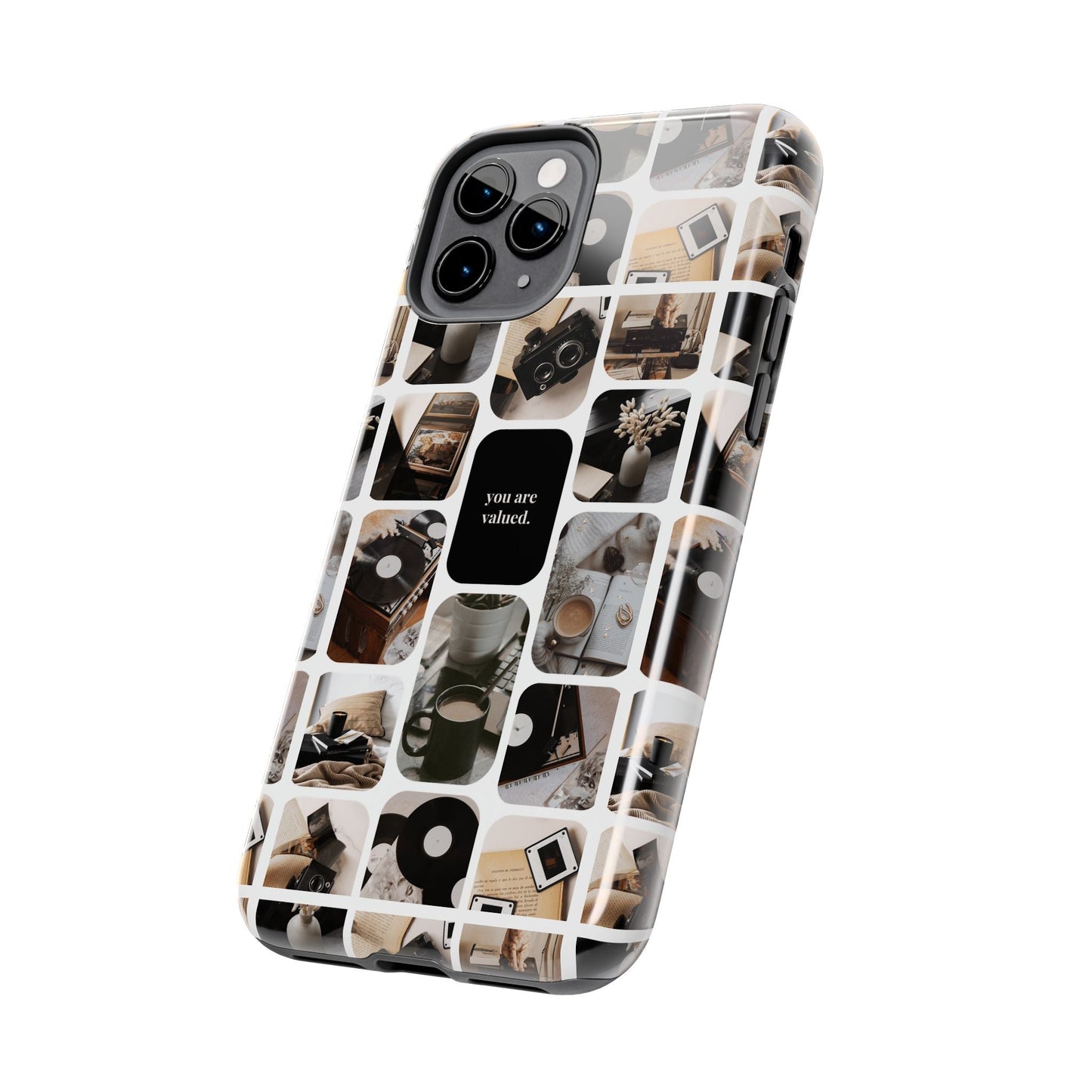 Retro Collage Phone Case - You Are Valued, Durable Protection for Your Device, Thoughtful Gift for Friends & Family, Perfect for Any [...]