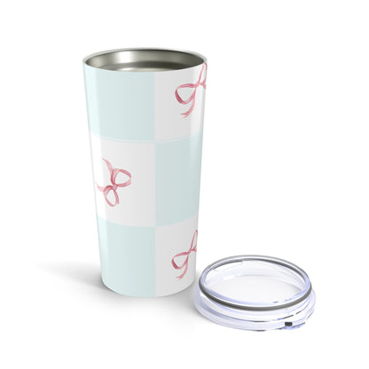 Customizable: Chic Ribbon Tumbler 20oz - Stylish Travel Mug, Perfect for Gifting, Birthday Parties, Everyday Use, Bridesmaid Essentials