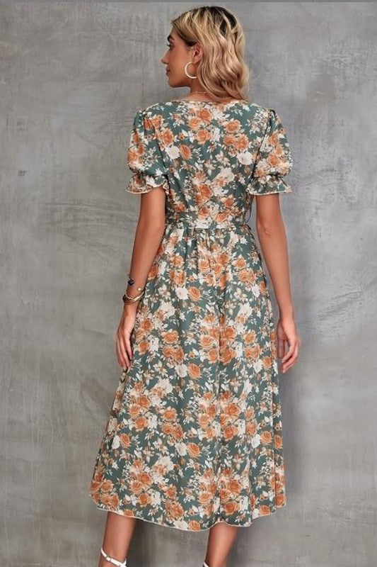 Floral Dress with Slit | Apparel | Under $100 | Kitchen + Metal