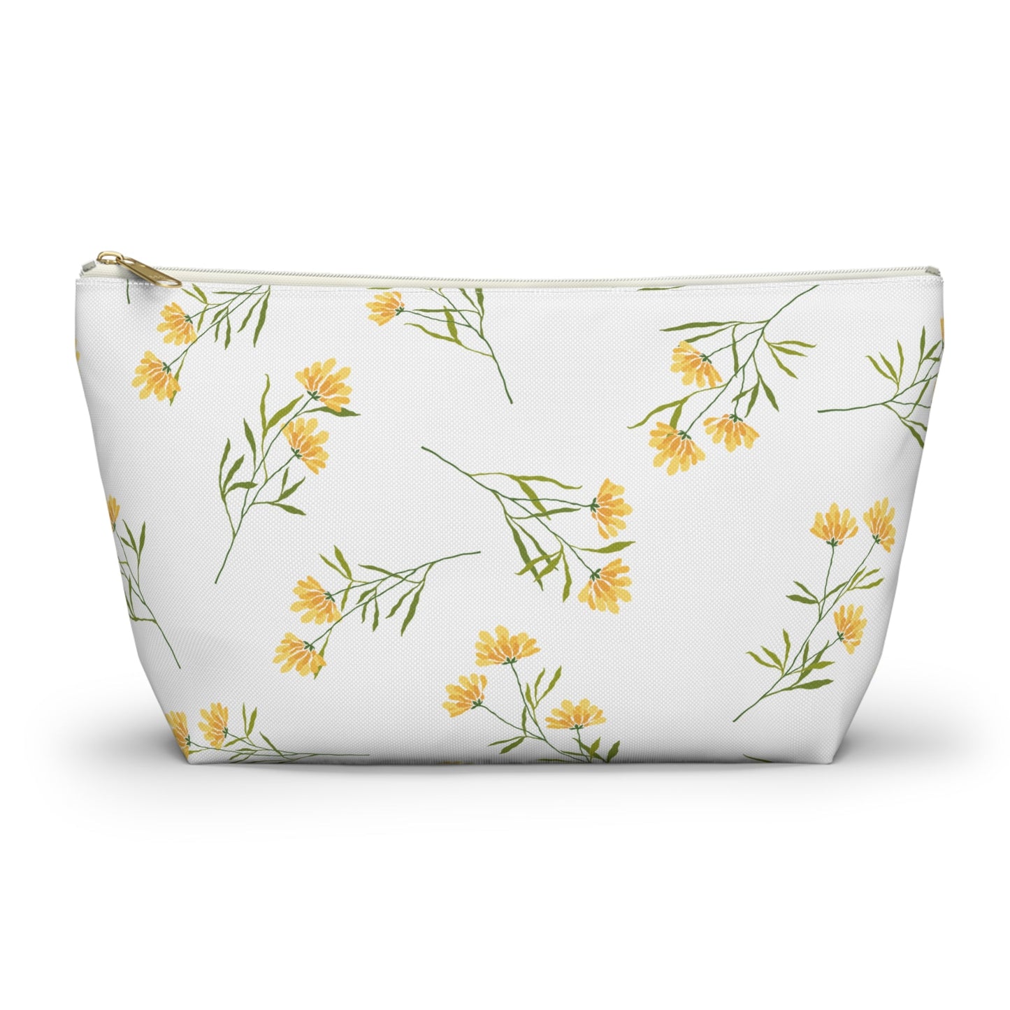 Customizable: Floral Accessory Pouch, Cute Makeup Bag, Travel Organizer, Gift for Her, Spring Flowers, Eco-Friendly Storage