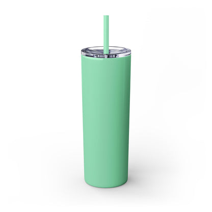 Customizable: Girly Book Club Skinny Tumbler with Straw, 20oz | Perfect for Events, Gifts, Coffee, and Summer Drinks