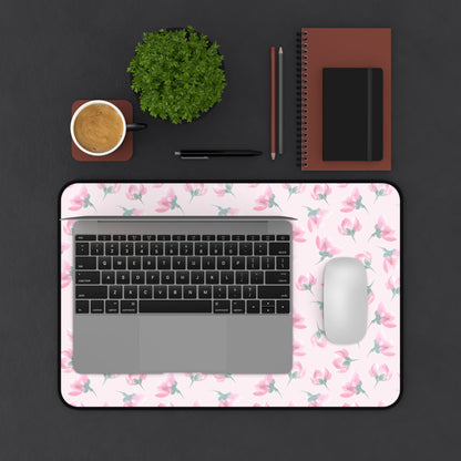 Customizable: Floral Desk Mat - Pink Blossom Mouse Pad, Office Decor, Gift for Home Office, Cute Workspace Accessories, Mother's Day Gift