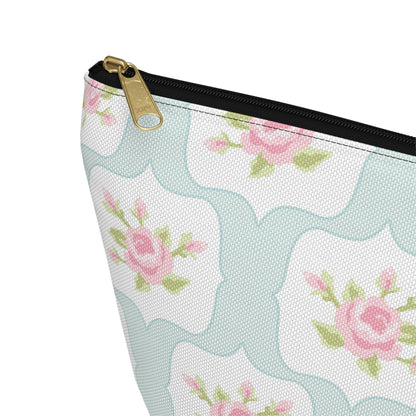 Customizable: Chic Floral Accessory Pouch, Makeup Bag, Cosmetic Case, Toiletries Organizer, Gift for Her