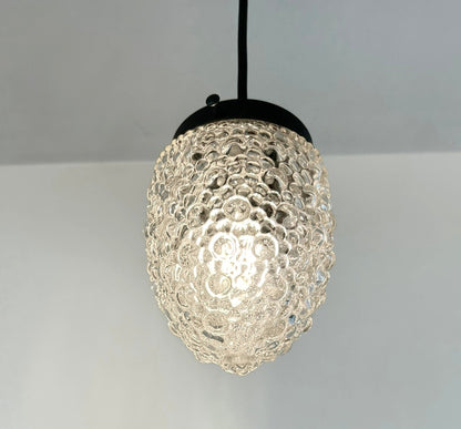 Antique Style "Torpedo" Tinted Teardrop Hobnail Pendant