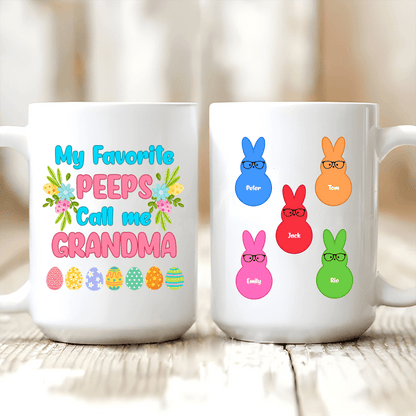 Easter My Favorite Call Me Grandma - Personalized Custom Mug - Gift for Grandma/Nana/Mimi, Mom, Wife, Grandparent
