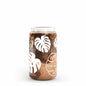 16 oz Beer Can Glass | Monstera Leaves | Glassware | Under $100 | Kitchen + Metal
