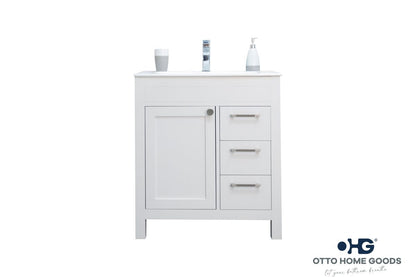 Aria White 30" Bathroom Cabinet