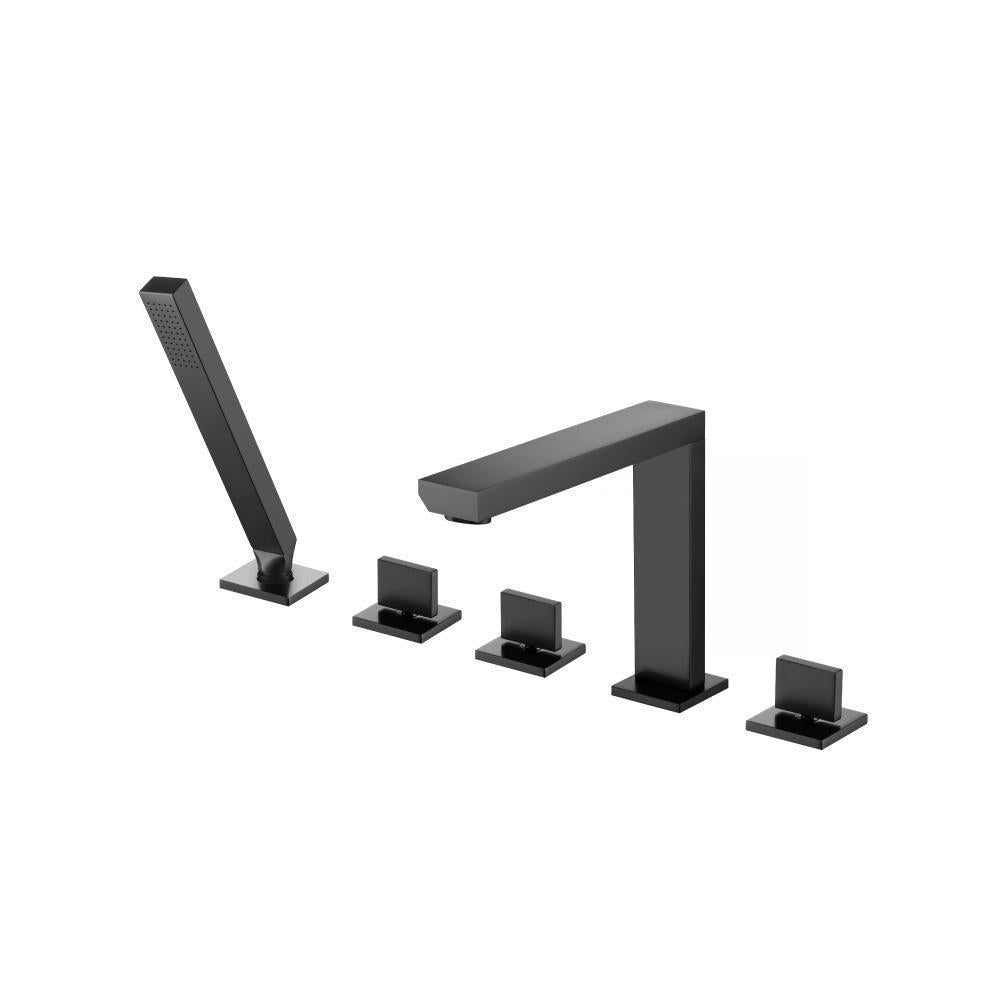 Flusso 160.2420 Five Hole Deck Mounted Roman Tub Faucet With Hand Shower