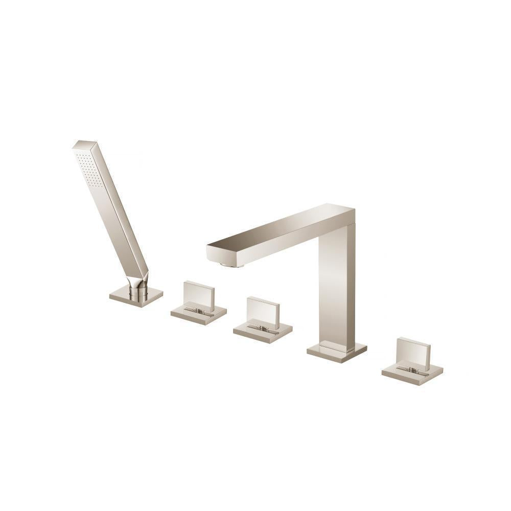 Flusso 160.2420 Five Hole Deck Mounted Roman Tub Faucet With Hand Shower