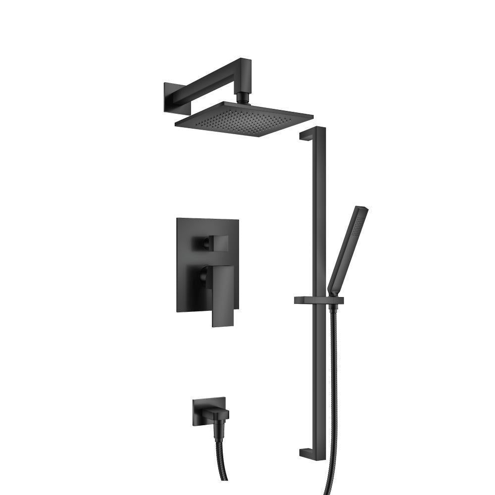 Flusso 160.3350 Two Output Shower Set With Shower Head, Hand Held And Slide Bar