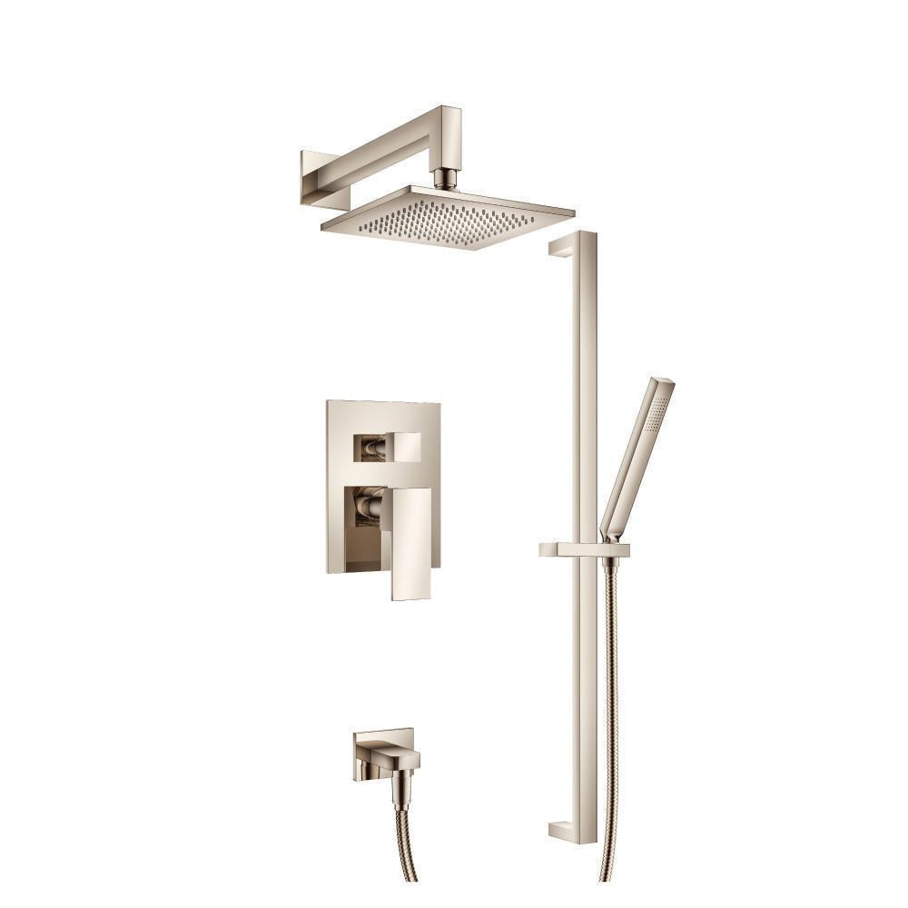 Flusso 160.3350 Two Output Shower Set With Shower Head, Hand Held And Slide Bar