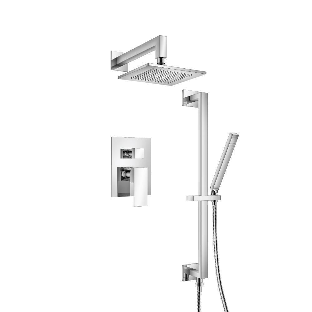 Flusso 160.3450 Two Output Shower Set With Shower Head, Hand Held And Slide Bar