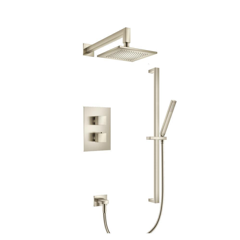 Flusso 160.7100 Two Output Shower Set With Shower Head, Hand Held And Slide Bar