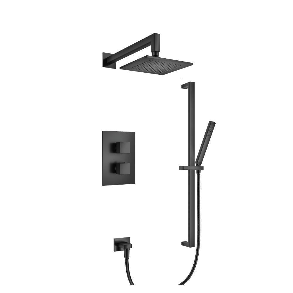 Flusso 160.7100 Two Output Shower Set With Shower Head, Hand Held And Slide Bar