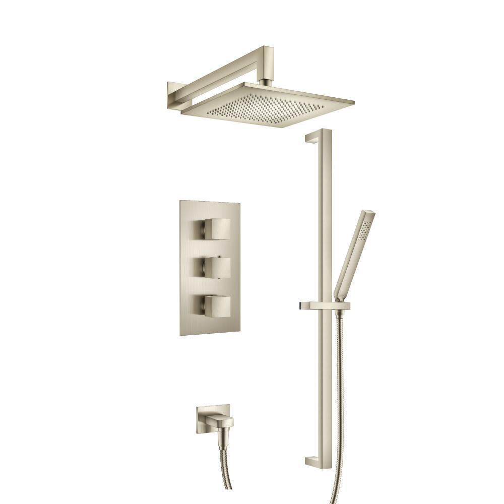 Flusso 160.7200 Two Output Shower Set With Shower Head, Hand Held And Slide Bar