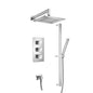 Flusso 160.7200 Two Output Shower Set With Shower Head, Hand Held And Slide Bar