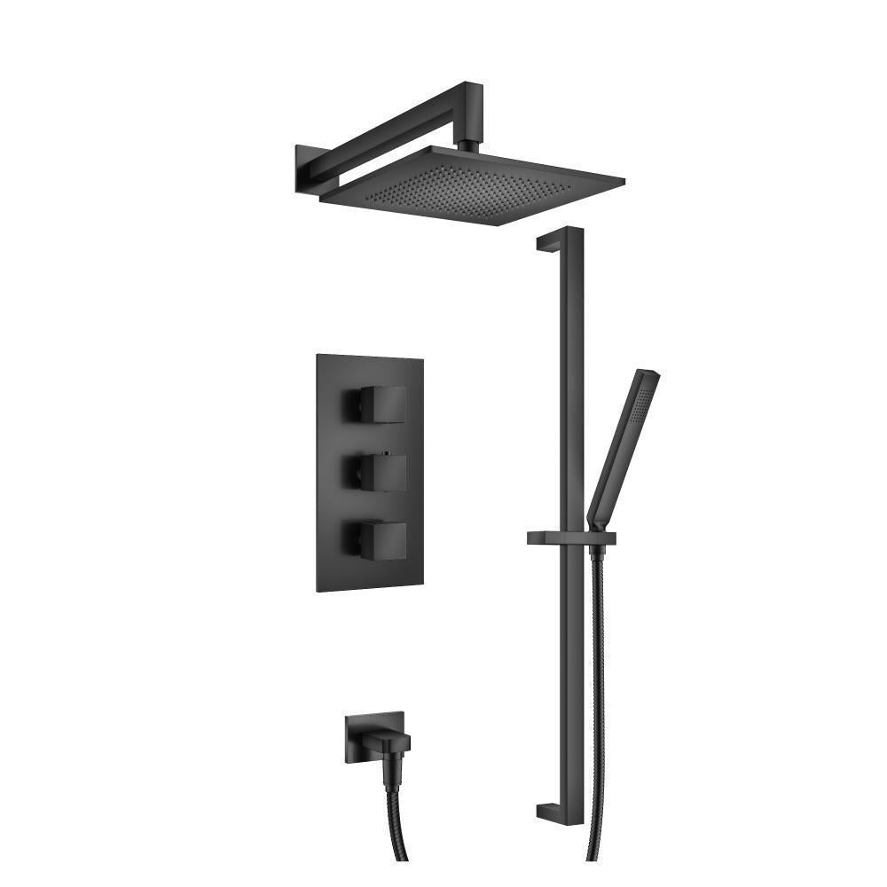 Flusso 160.7200 Two Output Shower Set With Shower Head, Hand Held And Slide Bar
