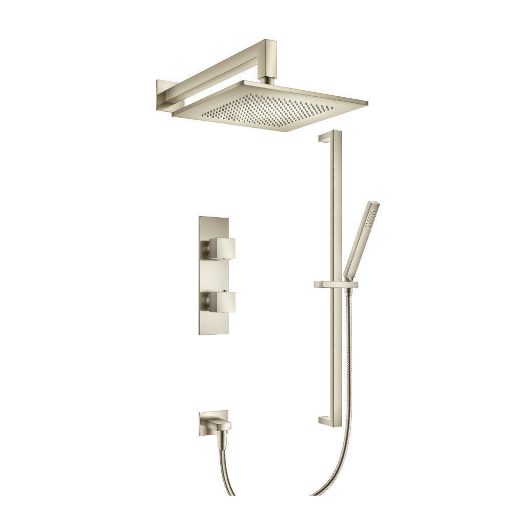 Flusso 160.7300 Two Output Shower Set With Shower Head, Hand Held And Slide Bar