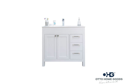 Aria White 36" Bathroom Cabinet