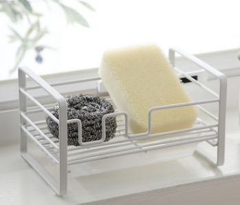Household Rack Kitchen Sponge Pot Brush Drain Basket | Kitchen Essentials | Kitchen + Metal