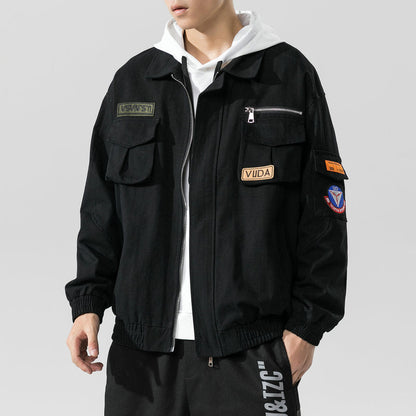New Loose Casual Workwear Bomber Jacket