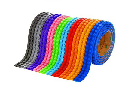 Building blocks tape, silicone building blocks, building blocks, strips, no connectors