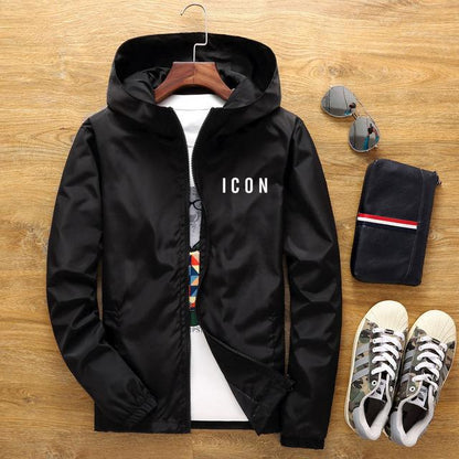 New Men's Casual Hooded Bomber Jacket Spring And Autumn