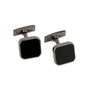 Mens Black Cufflinks - Stylish Grey Copper Sleeve Studs for a Dapper Look