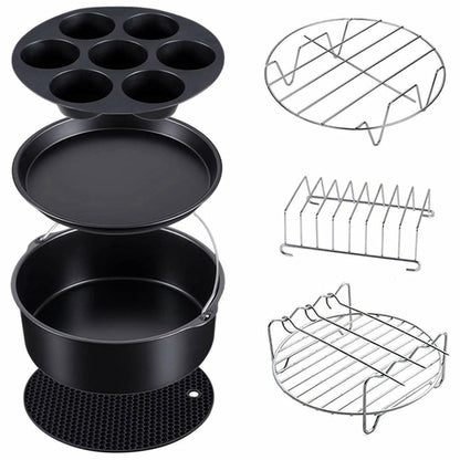 Air Fryer Accessories 7-piece Silicone Grill | Kitchen Appliances | Kitchen + Metal