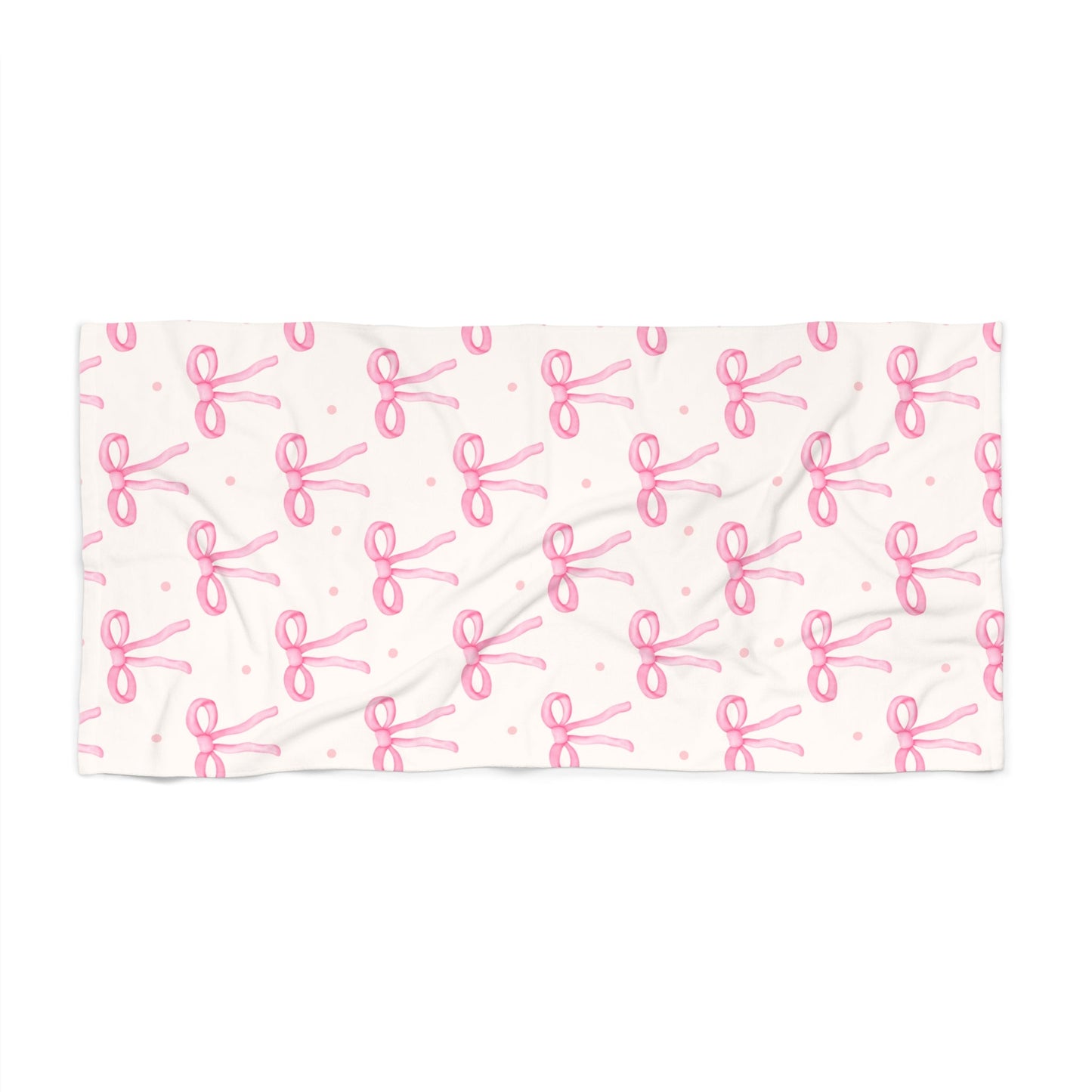 Customizable: Cute Pink Bow Beach Towel, Summer Towel, Pool Accessory, Gift for Her, Beach Accessories, Vacation Essentials