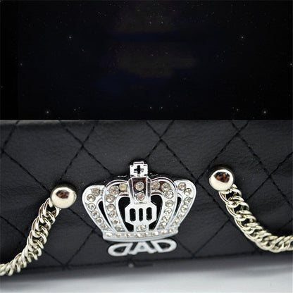 DAD Tissue Box Cover Tissue Box Inlaid With Rhinestone Crown