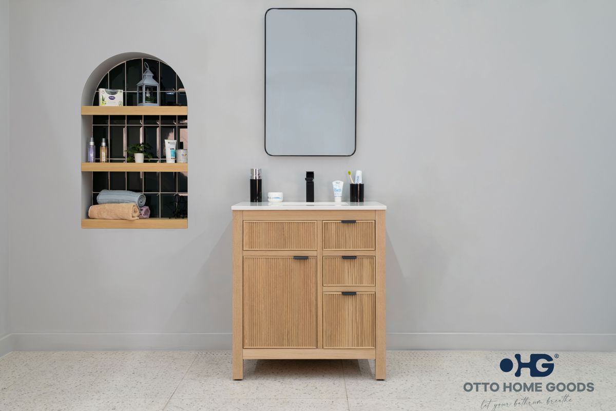 Catalina Natural OAK 30" Bathroom Cabinet