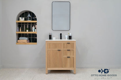 Catalina Natural OAK 30" Bathroom Cabinet