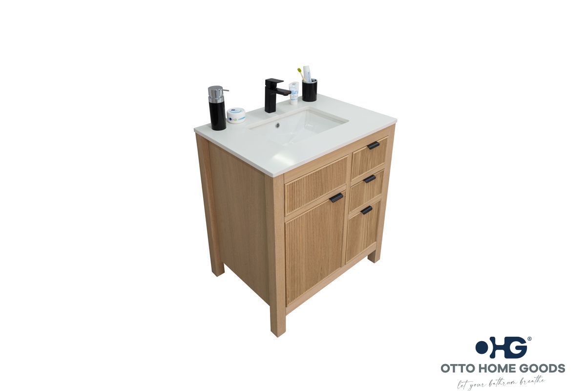 Catalina Natural OAK 30" Bathroom Cabinet
