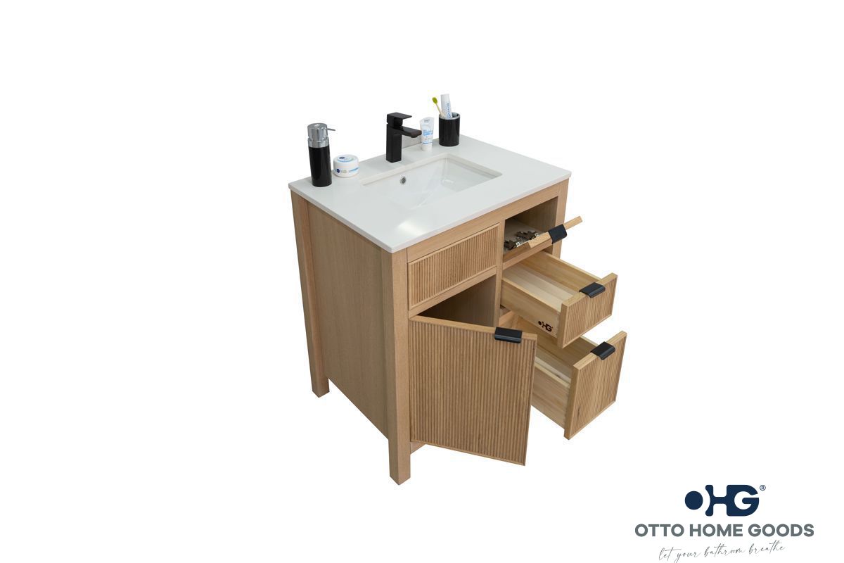 Catalina Natural OAK 30" Bathroom Cabinet