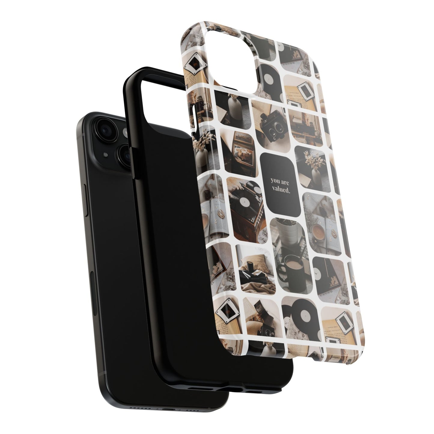 Retro Collage Phone Case - You Are Valued, Durable Protection for Your Device, Thoughtful Gift for Friends & Family, Perfect for Any [...]