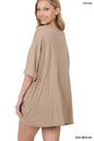 ZENANA Cotton Drop Shoulder Oversized Boyfriend Box Tee