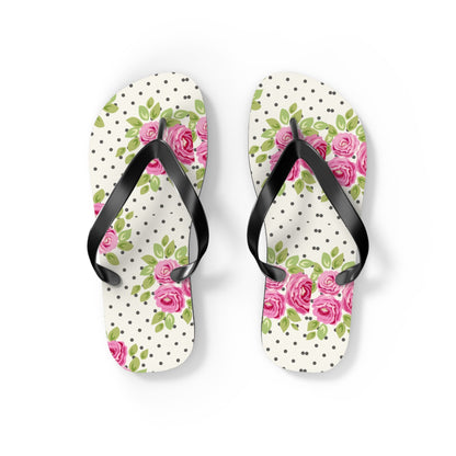Customizable: Floral Flip Flops, Comfortable Summer Sandals, Beach Footwear, Gift for Vacation, Floral Patterns