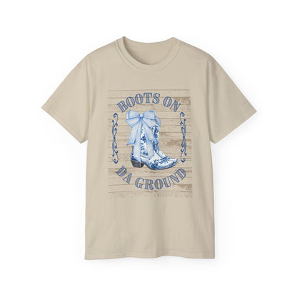 Western Song Cowboy Women's T-Shirt, Boots Graphic T-Shirt, Rural Lifestyle Top, Country Music Concert Apparel, Vintage Ranch Style Shirt