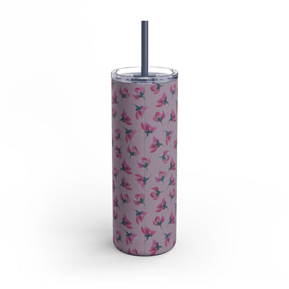 Customizable: Floral Pattern Tumbler, Personalized Gift for Coffee Lovers, Travel Mug for Women, Insulated Drinkware, Trendy Water Bottle