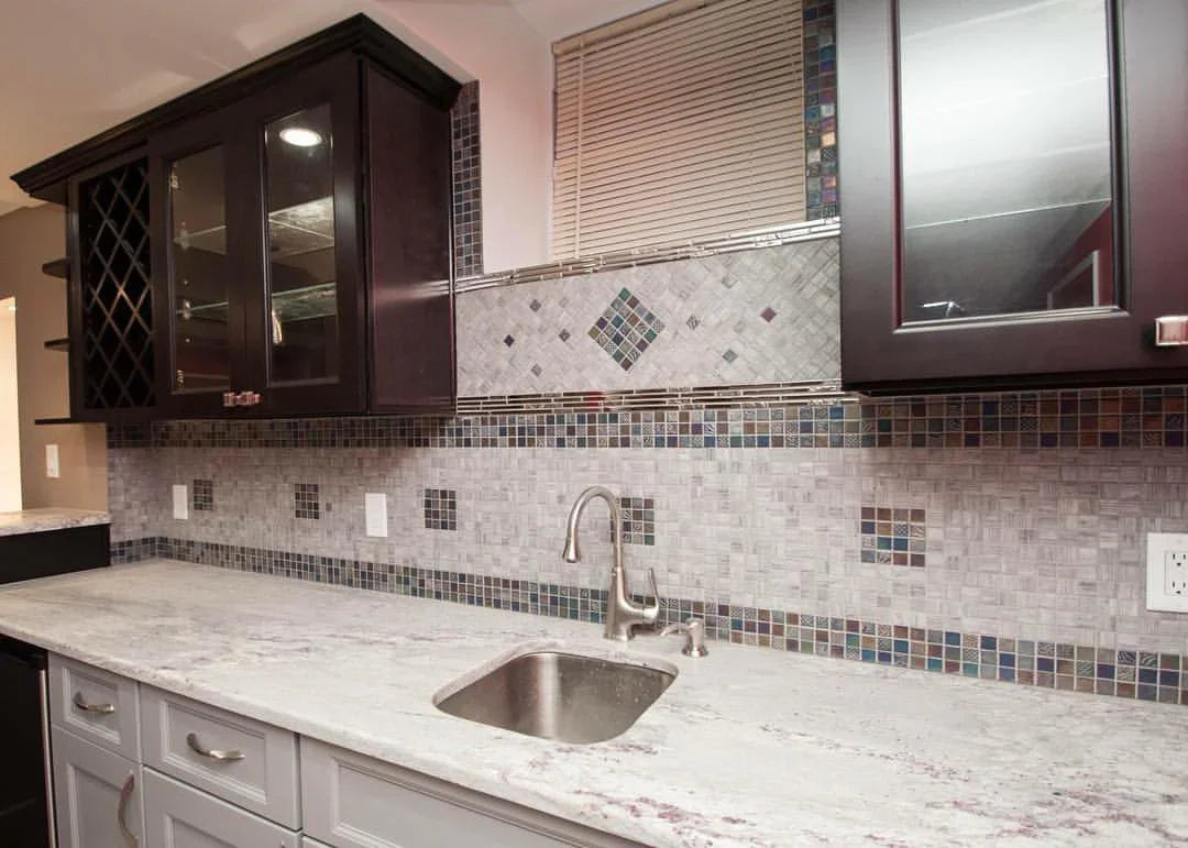 LLuvia Mirror Glass & Stone Mix Mosaic