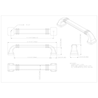 96 mm Center-to-Center Satin Nickel Ella Cabinet Pull