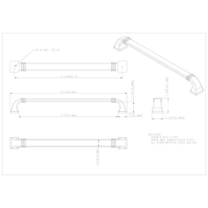 96 mm Center-to-Center Satin Nickel Ella Cabinet Pull