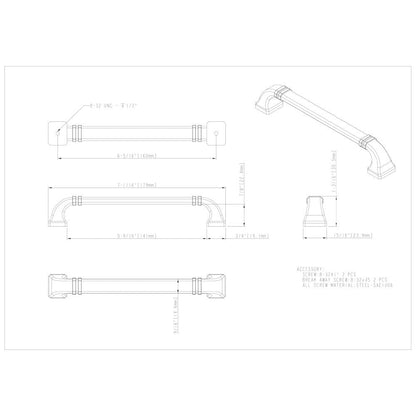 96 mm Center-to-Center Satin Nickel Ella Cabinet Pull