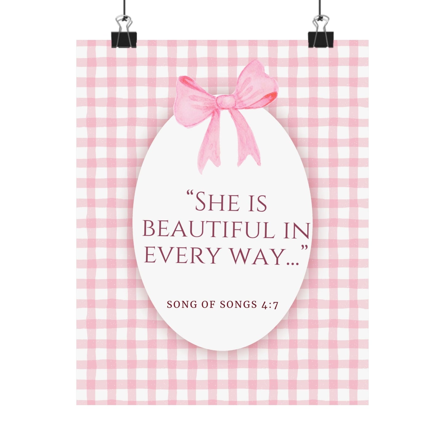 Inspirational Wall Art Poster, Motivational Decor, Gift for Her, Perfect Dorm Decor, Christian Home Decoration