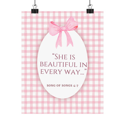 Inspirational Wall Art Poster, Motivational Decor, Gift for Her, Perfect Dorm Decor, Christian Home Decoration